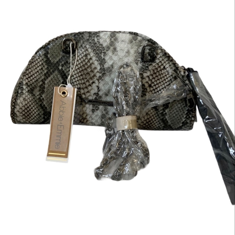 Abbie & Emmie Crossbody Animal print Snakeskin Bag Convertible Clutch Multicolor - Picture 2 of 9